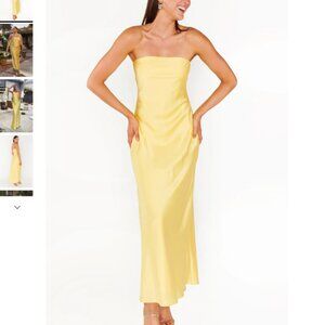 Show Me Your Mumu - Taylor Tube Dress Yellow LARGE